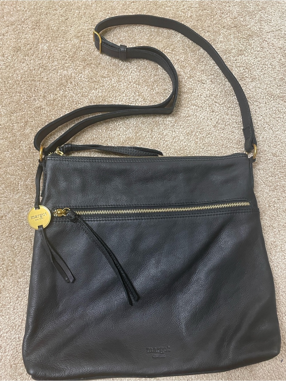 Margot Black Leather Purse